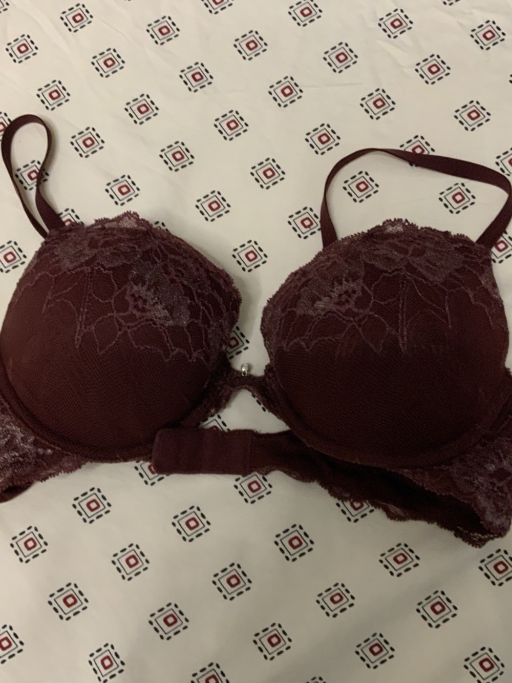 Maidenform 36B Brown Lace Floral Full Cup Underwired Women's Underwear